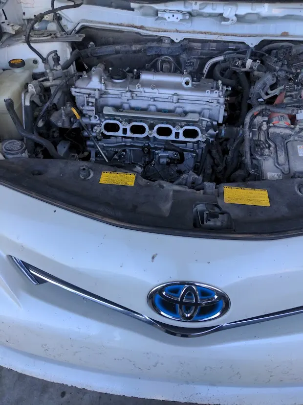 Toyota Prius engine bay after repair at CKP Auto Repair in Nixa, MO
