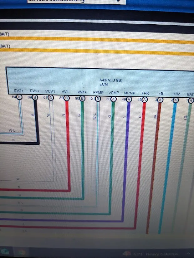Toyota wiring diagram used for electrical diagnostics